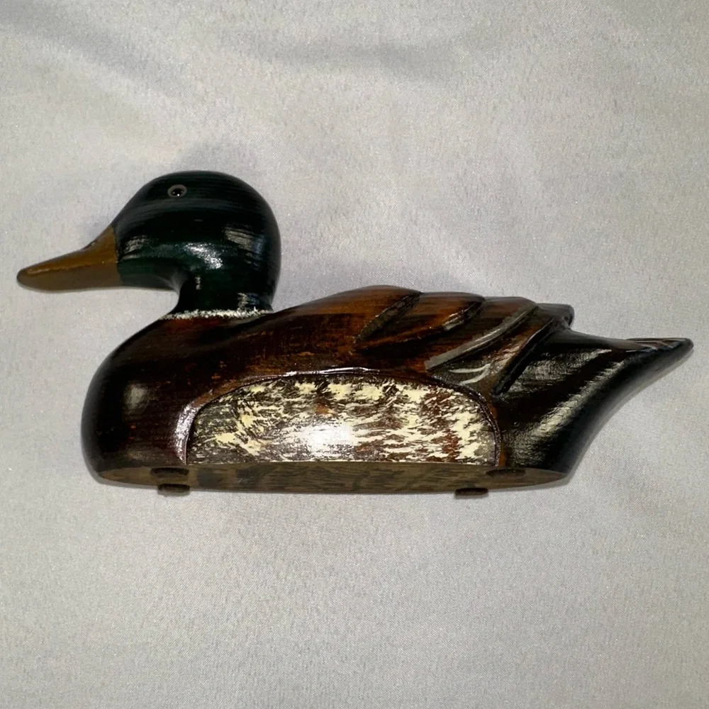 Mallard Duck Solid Wood Signed by Creator Leo Kappy Vintage Beautiful Decoy - Picture 8 of 10